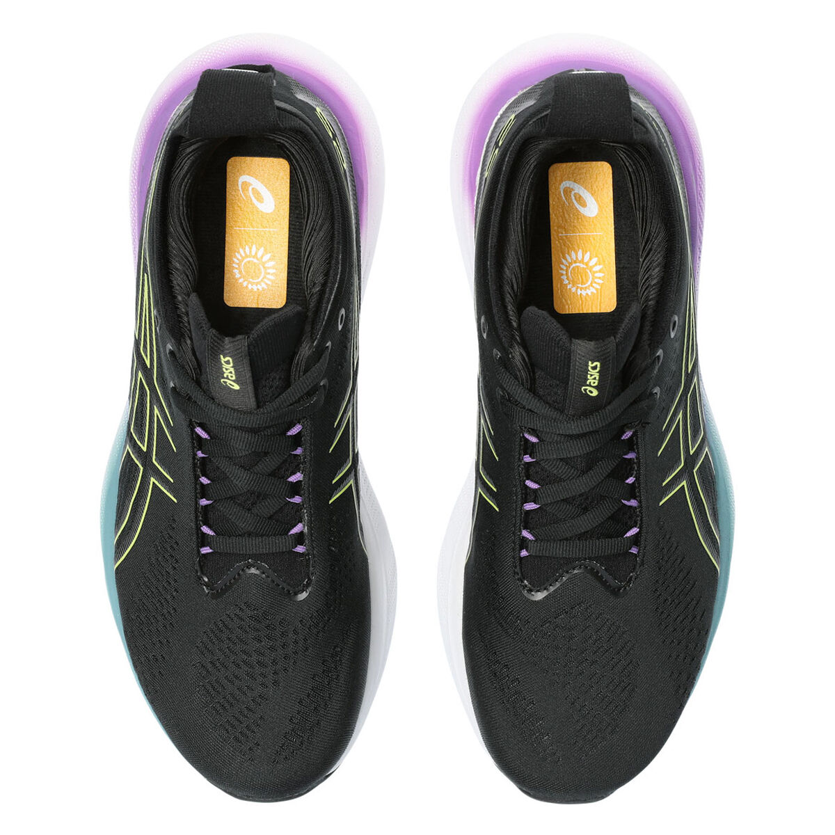 Asics GEL Nimbus 25 Womens Running Shoes Black/Yellow US 9