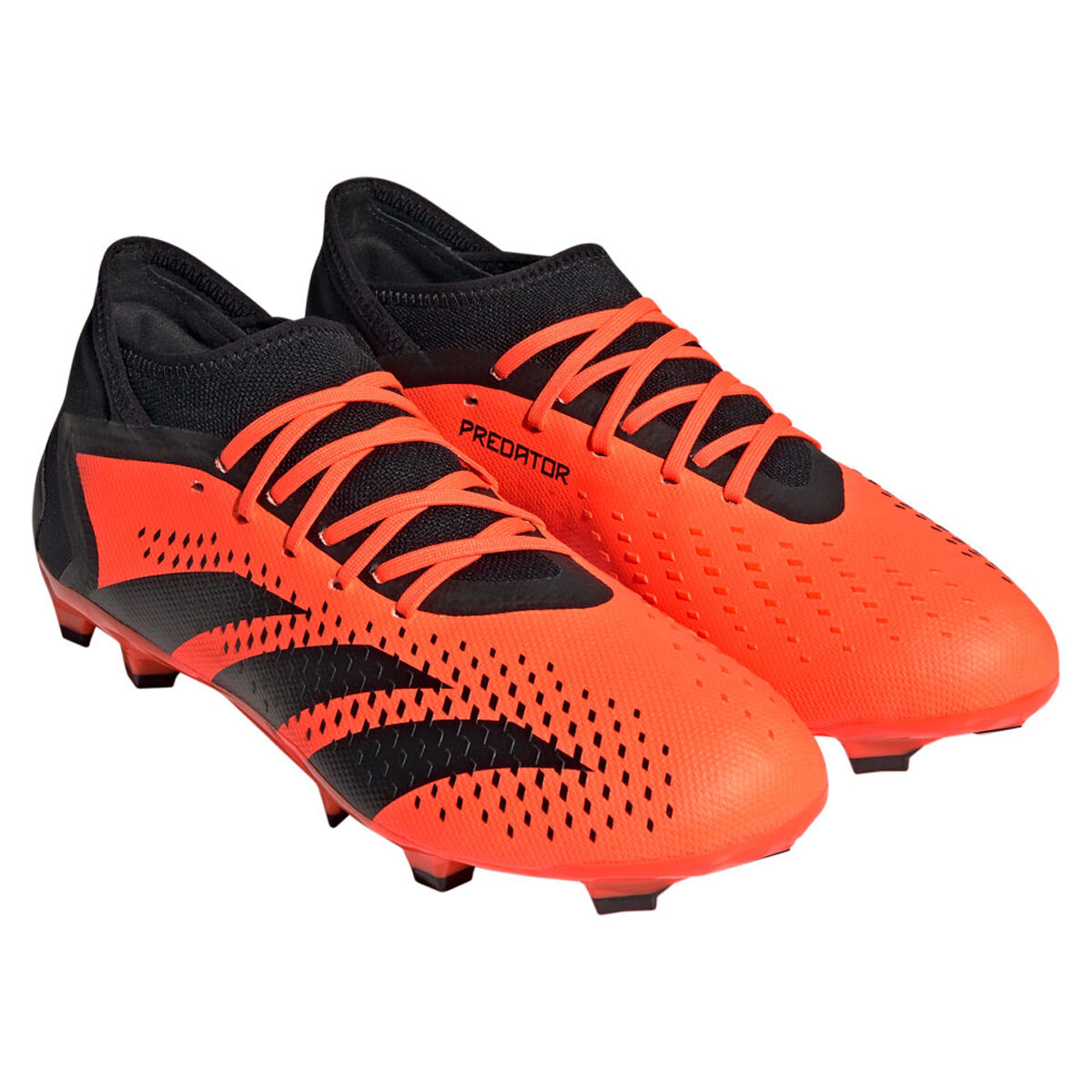 Orange and sale black football boots