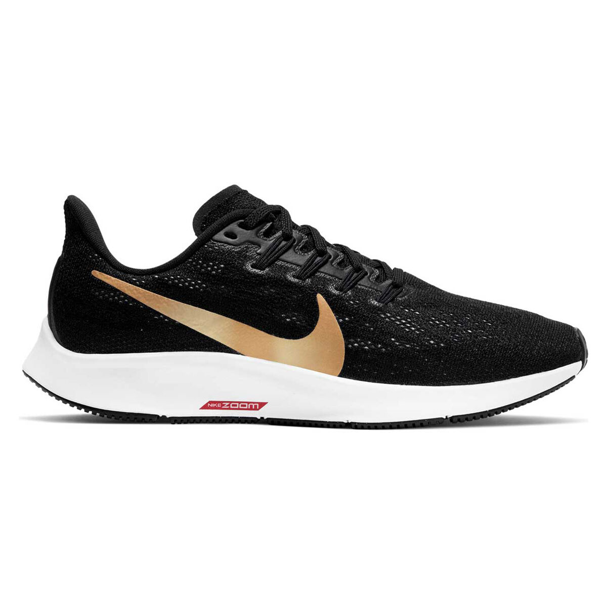 womens nike black and gold shoes