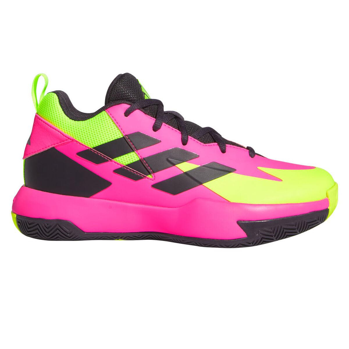 adidas Cross 'Em Up Select Wide GS Kids Basketball Shoes Pink/Black US 4, Pink/Black, rebel_hi-res
