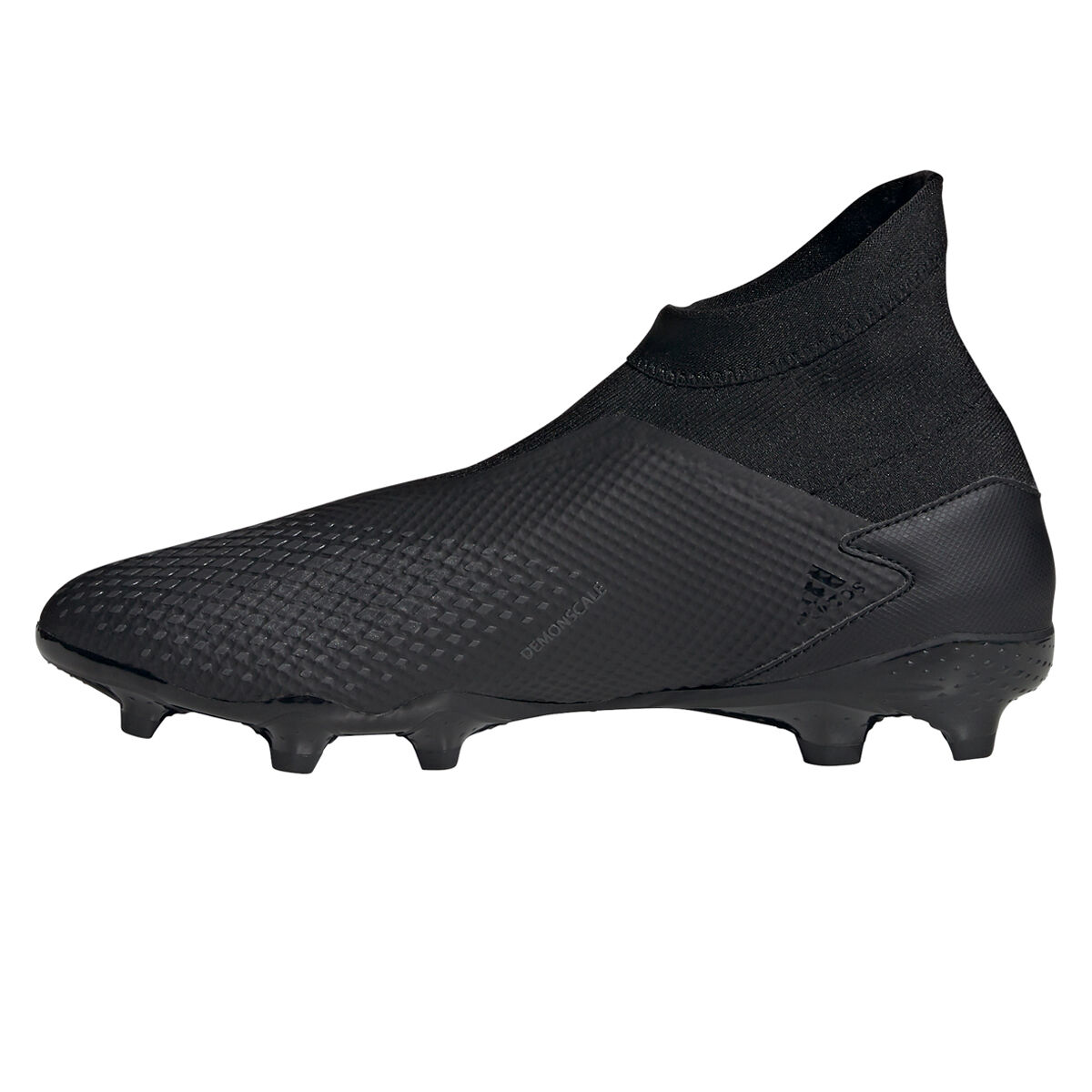 black adidas laceless football boots
