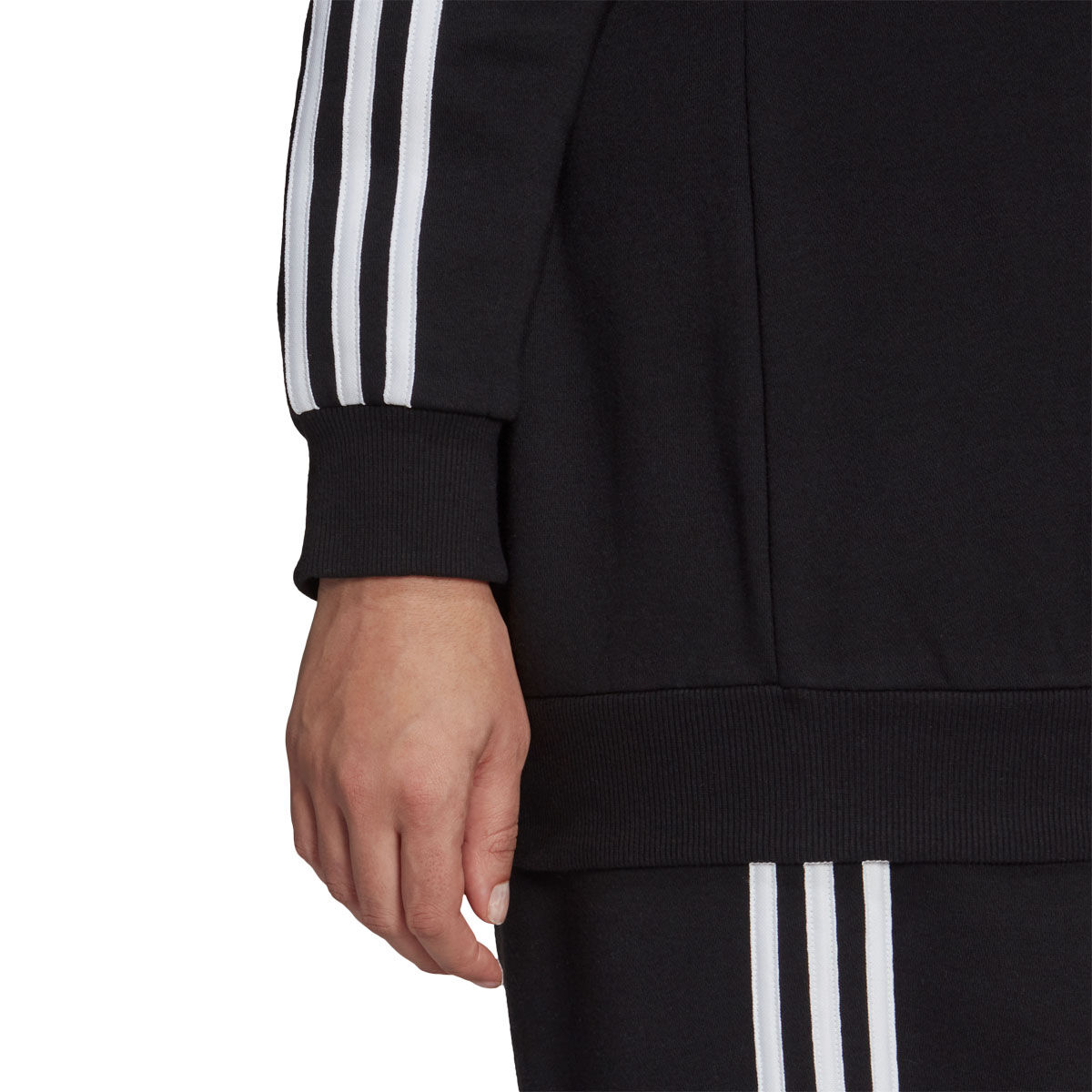 adidas Womens Essentials Fleece 3-Stripes Sweatshirt Plus