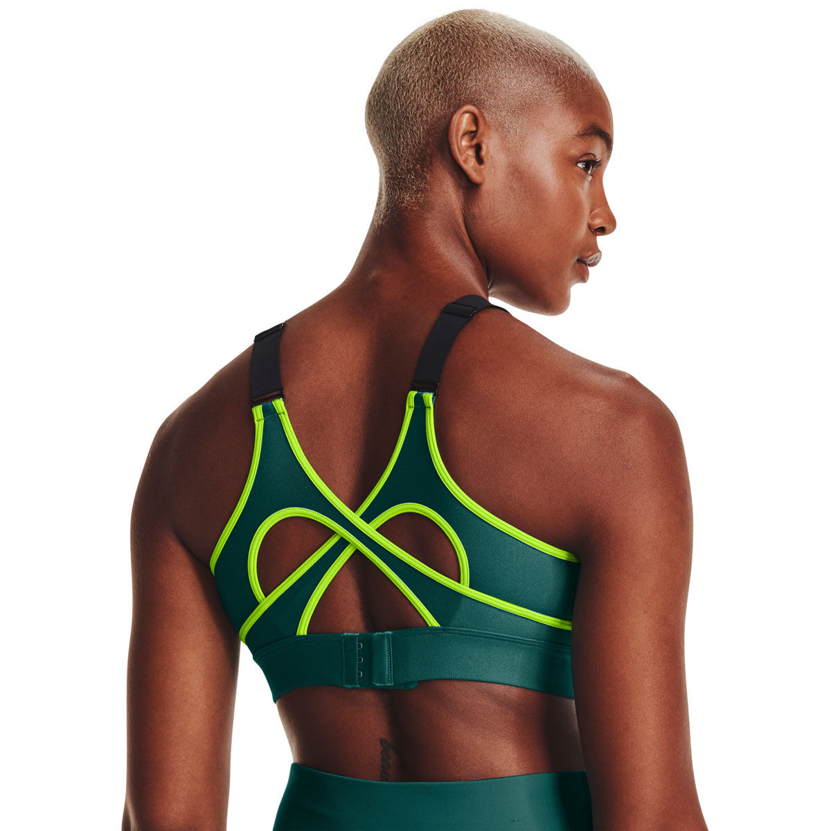 Under Armour Womens Infinity High Crossover Sports Bra Teal XS