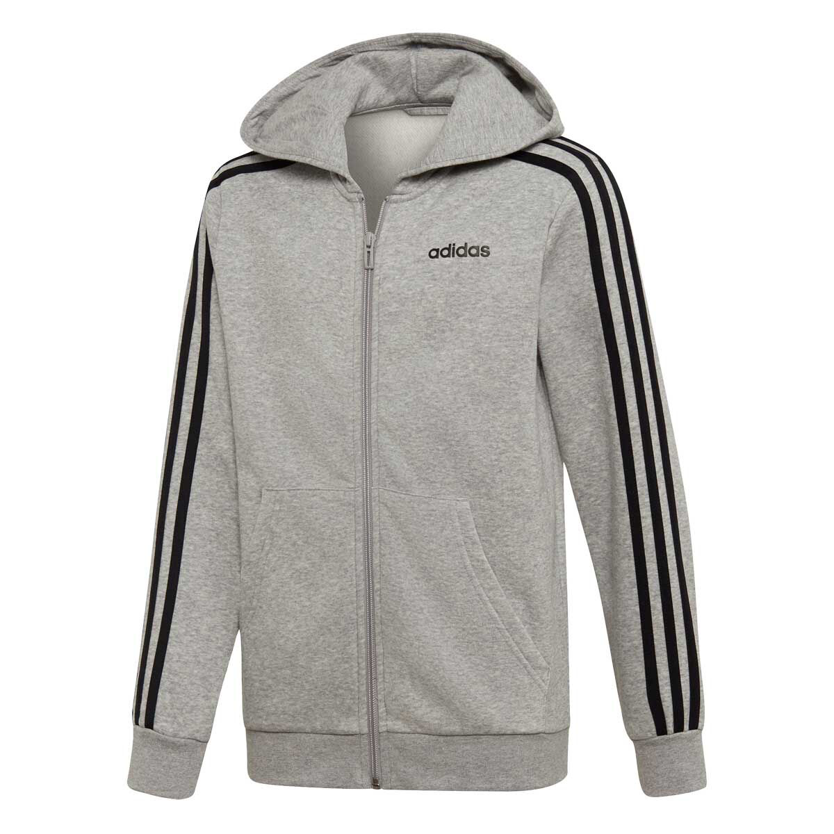 adidas 3 stripe full zip hoodie