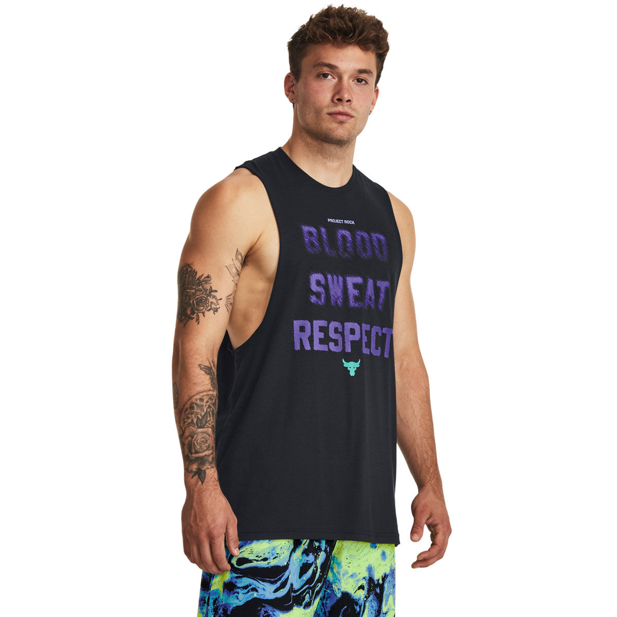 Under Armour Project Rock Mens Blood Sweat Respect Tank