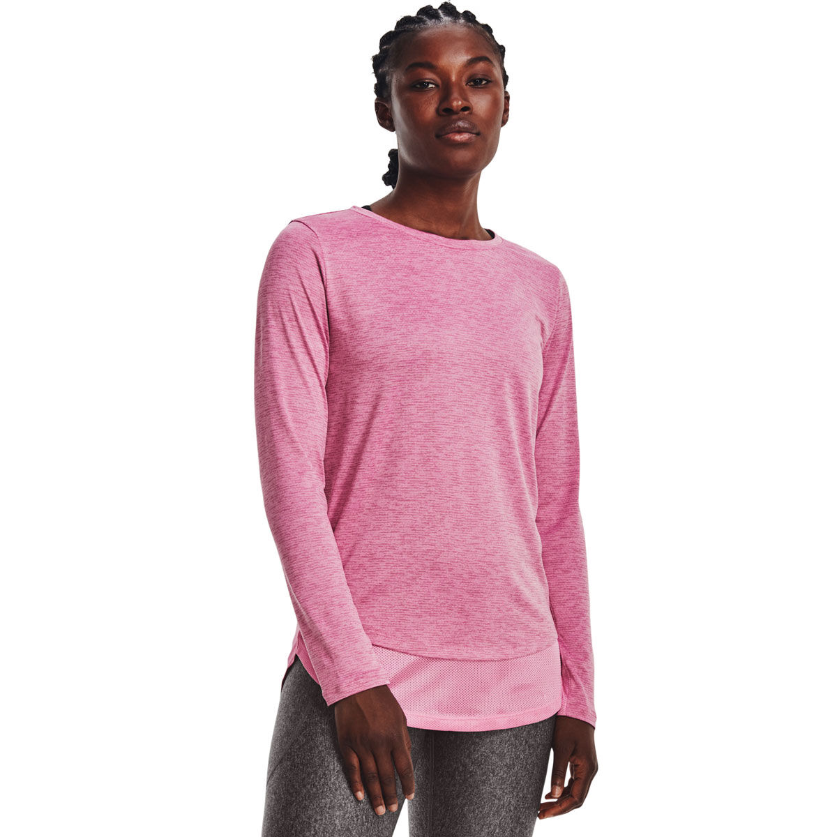 Pink under armour cheap long sleeve shirt