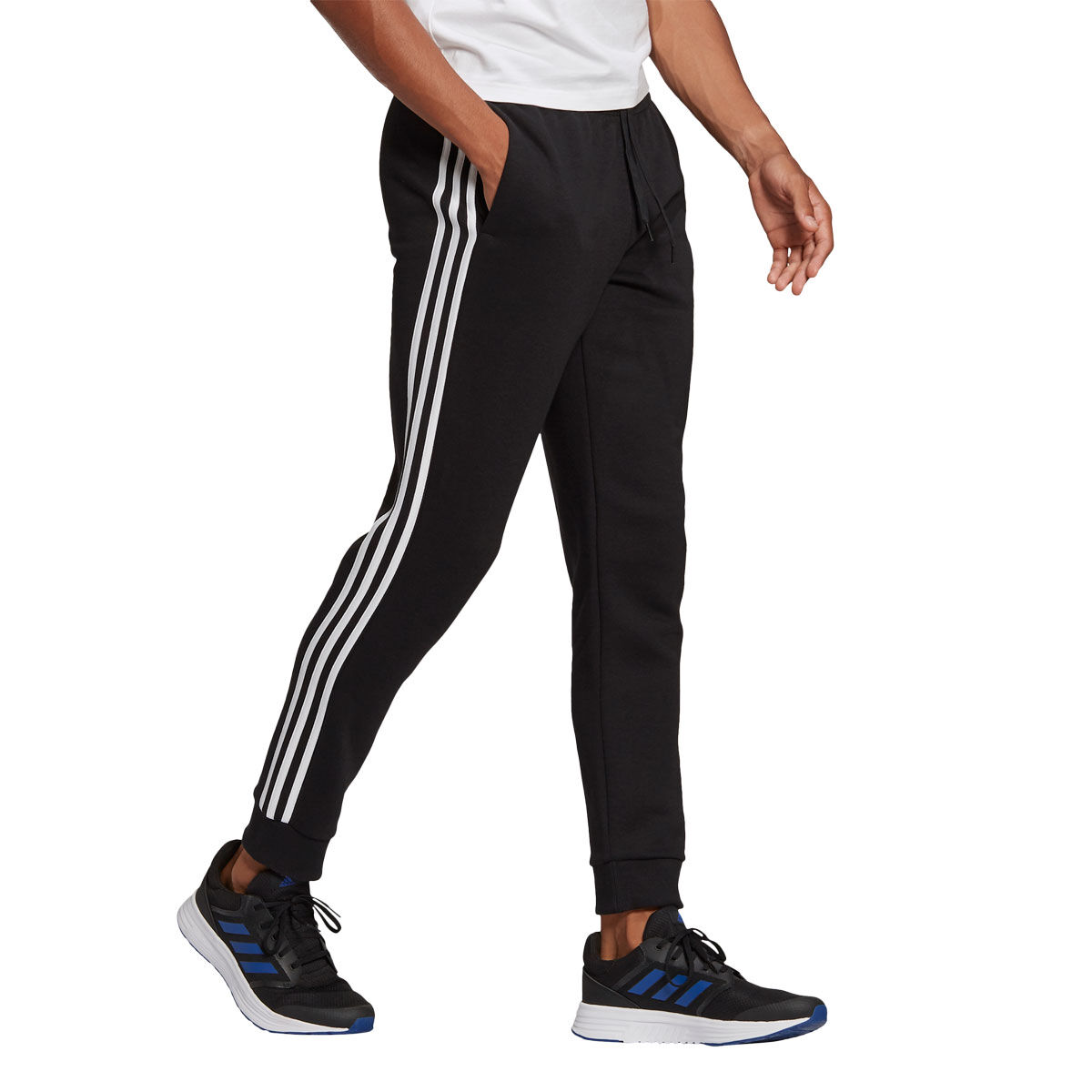 adidas Mens 3 Stripes Tapered Track Pants | Rebel Sport