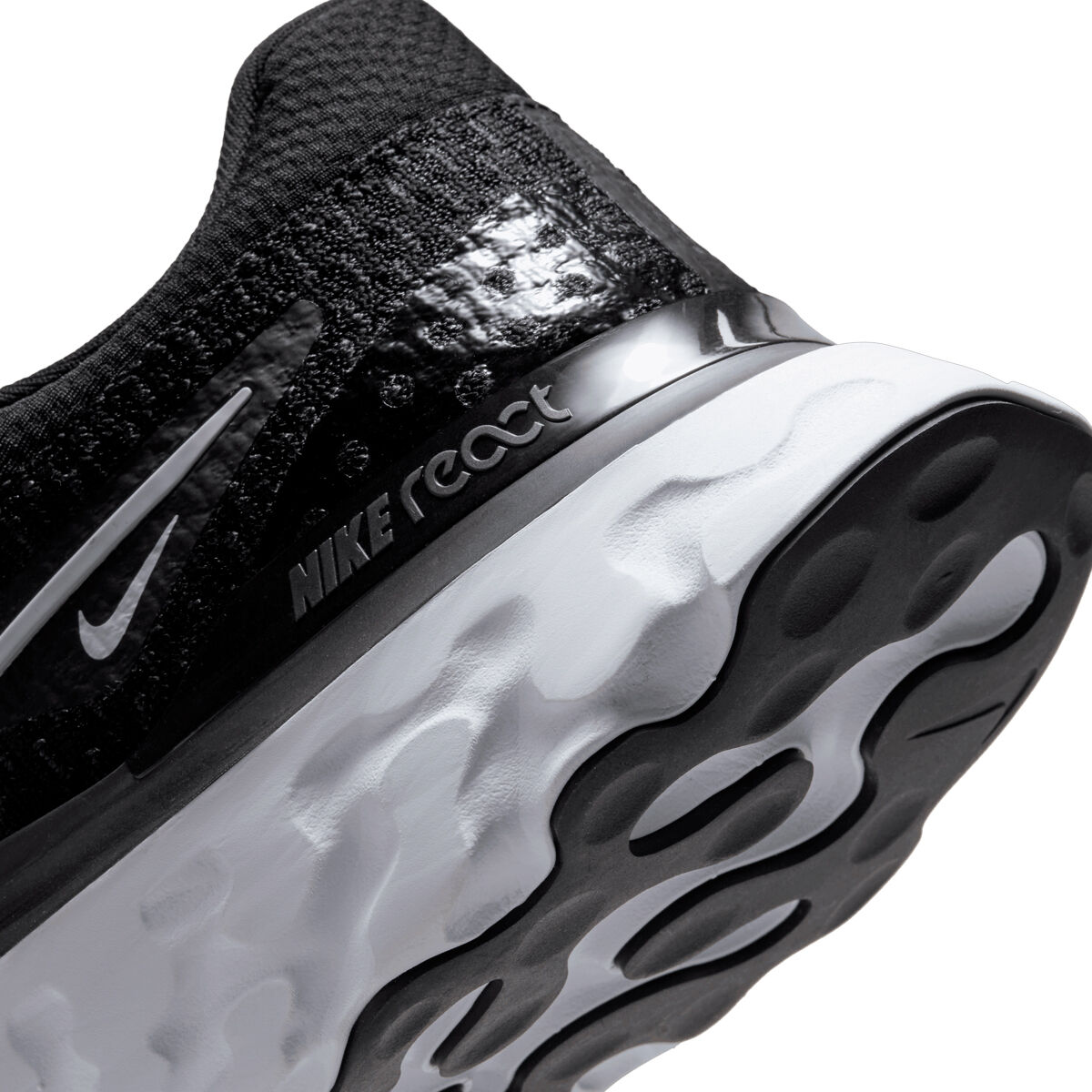 Nike React Infinity Run Flyknit 3 Mens Running Shoes Black/White US 8 ...
