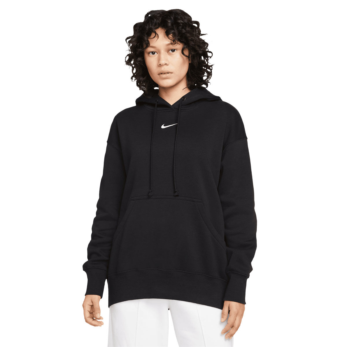 Nike Womens Phoenix Oversized Pullover Hoodie Black XL | Rebel Sport