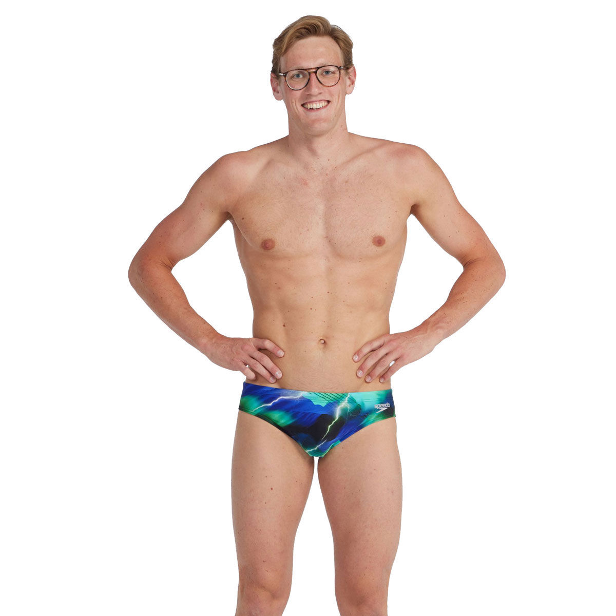 Speedo Mens Lightning Digital 7cm Swim Briefs Rebel Sport