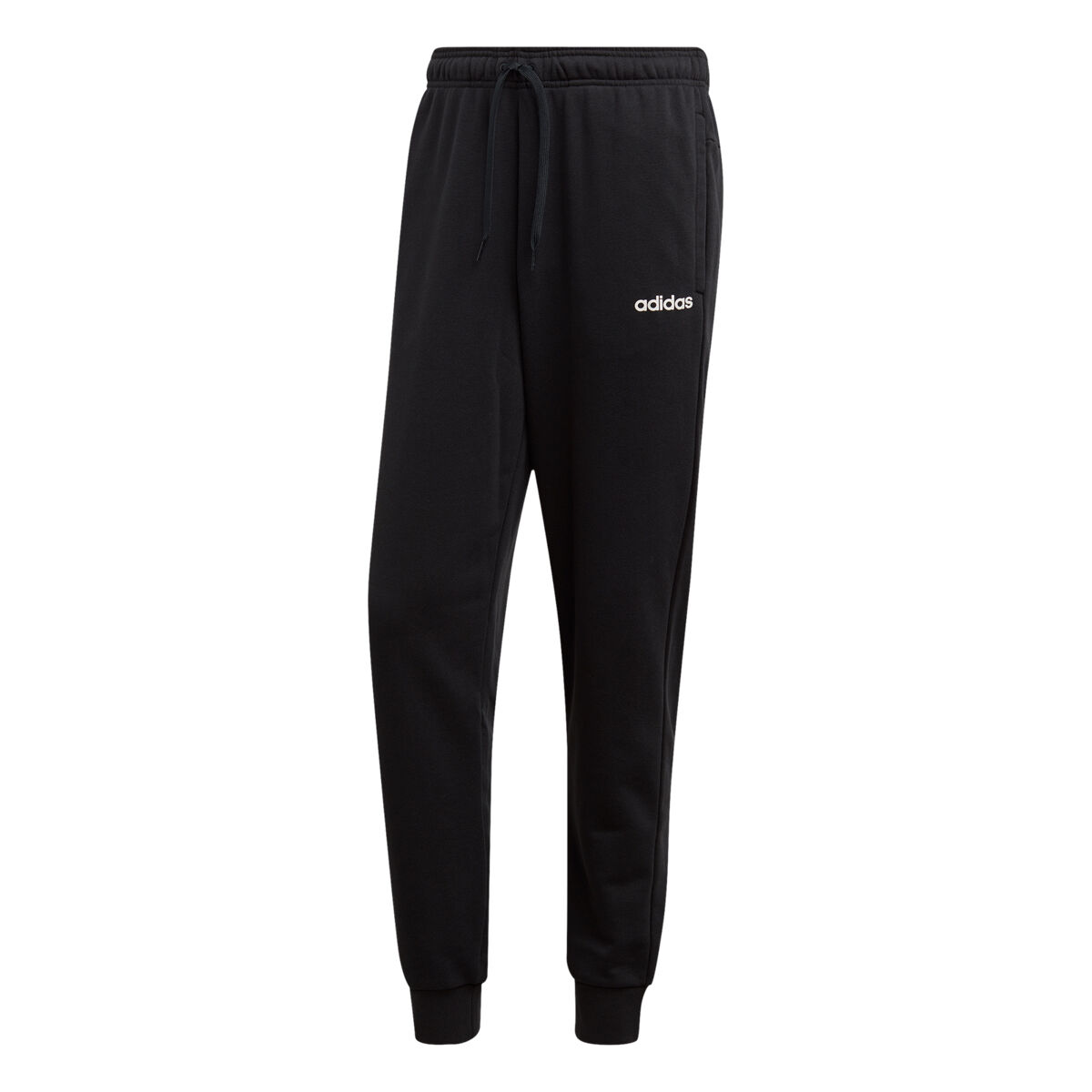 black tapered track pants