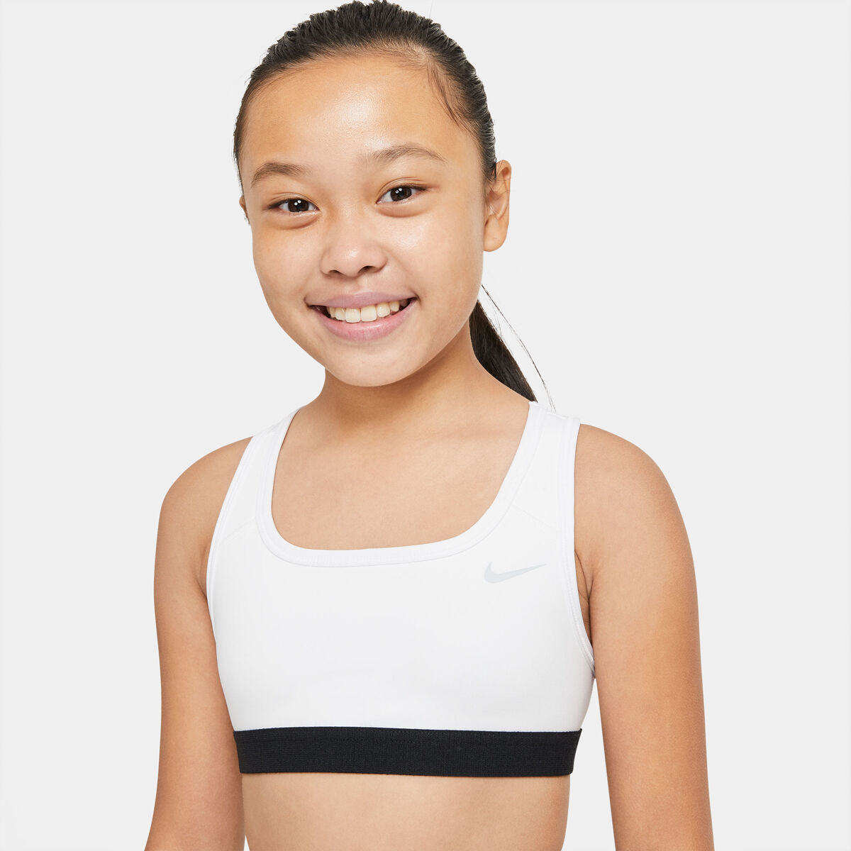 New Nike Swoosh Big Kids' (Girls') Sports Bra Large, Lime Green