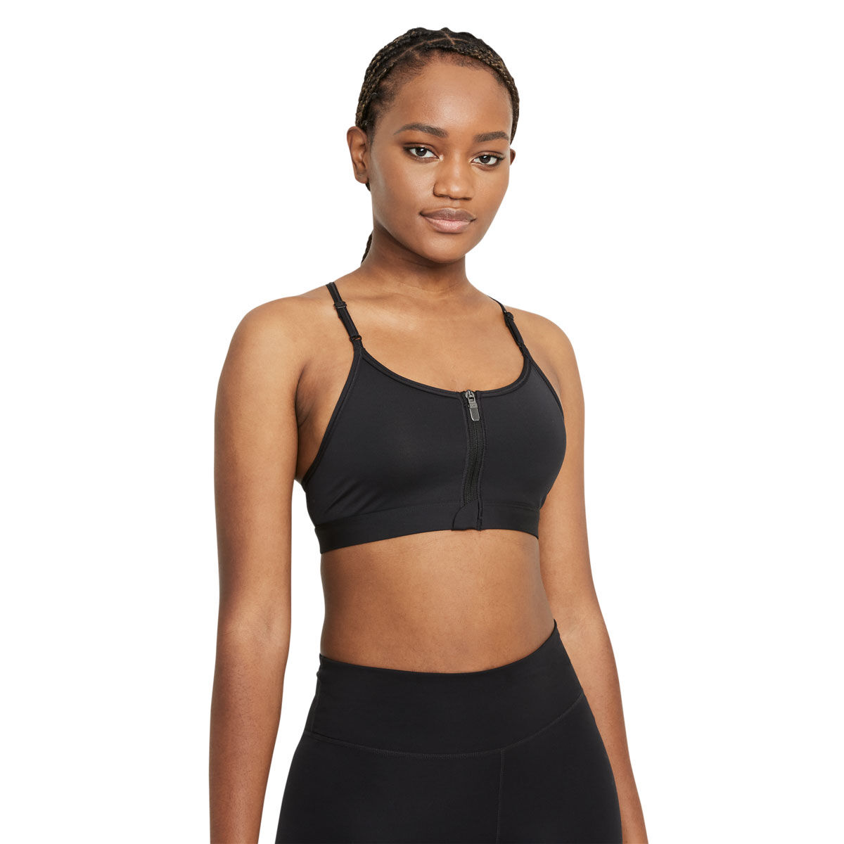 Nike zip sales bra