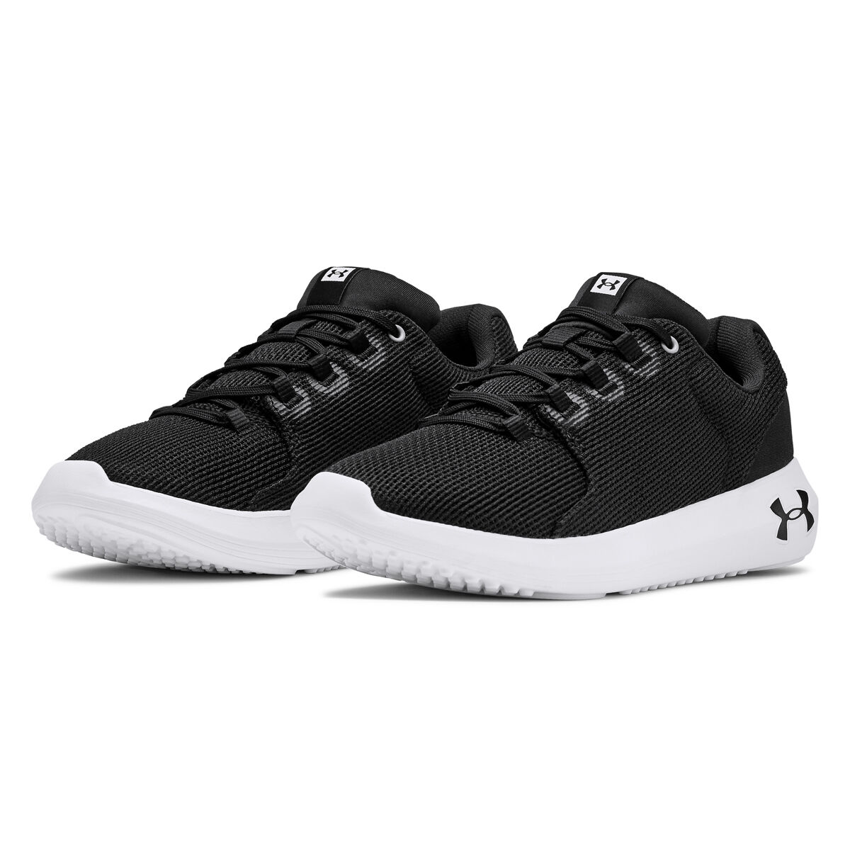 under armour black and white shoes