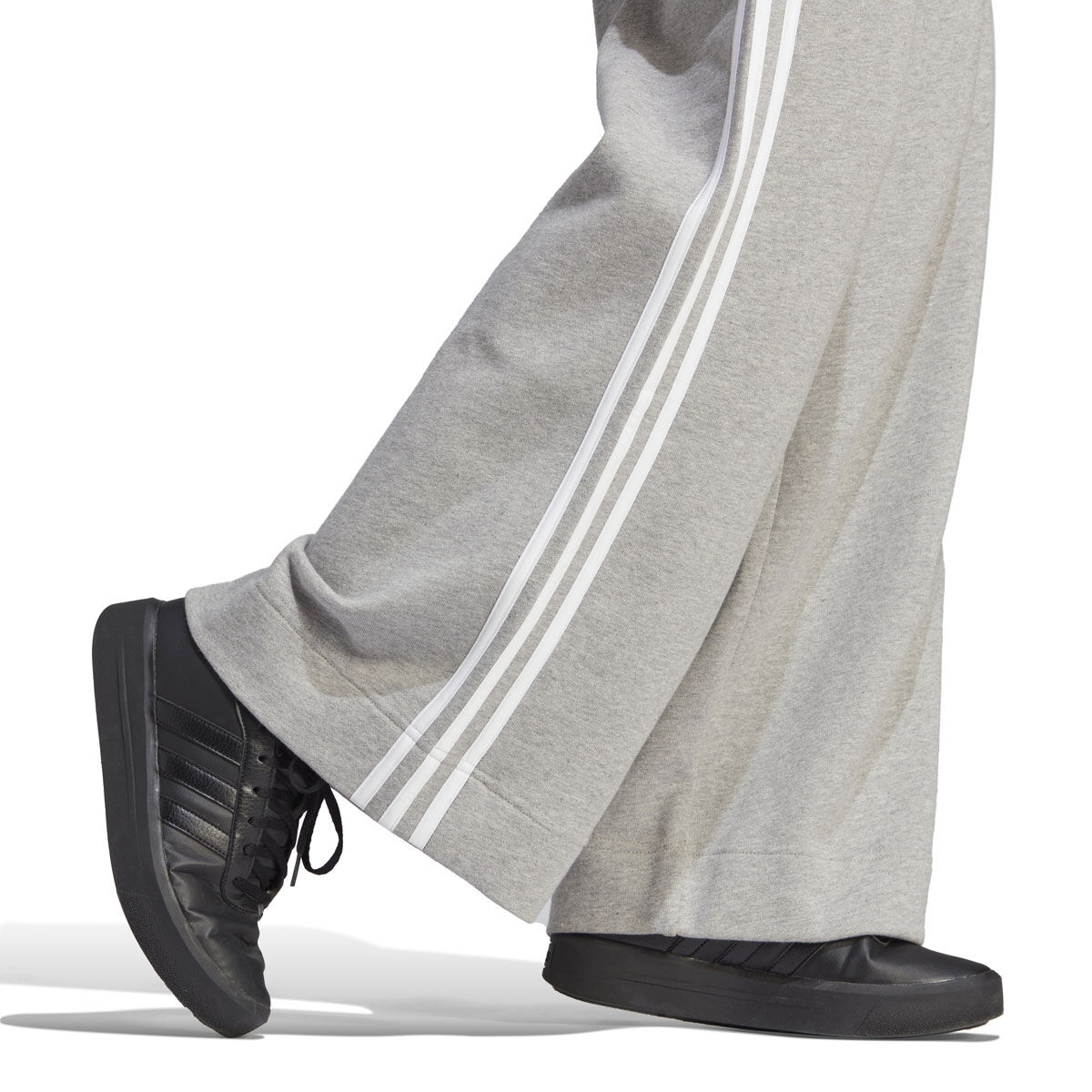 adidas,Womens,Essentials 3-Stripes French Terry Wide Pants,Black/White,Large  : : Clothing, Shoes & Accessories