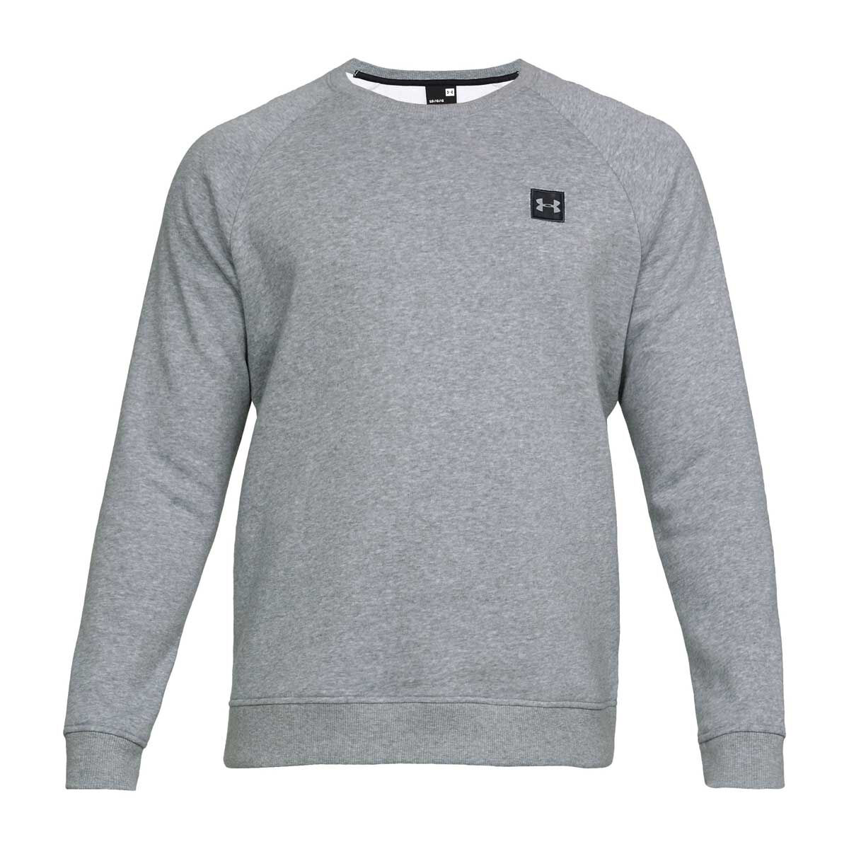 Under Armour Mens Rival Fleece Crew Sweater Grey XL | Rebel Sport