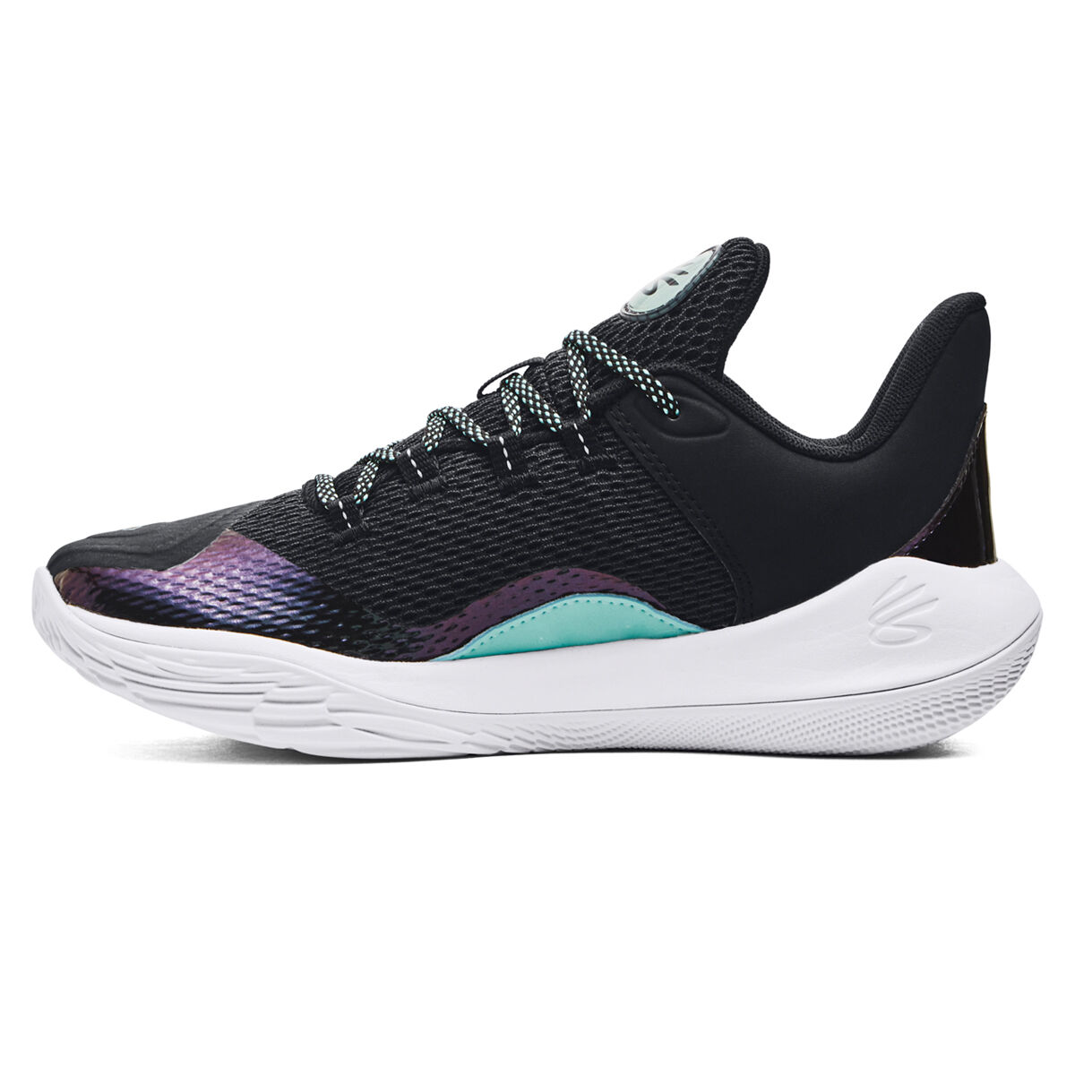 Under Armour Curry Flow 9 White/Multicolor Men's Basketball Shoes, Purple/Pink, Size: 10.5