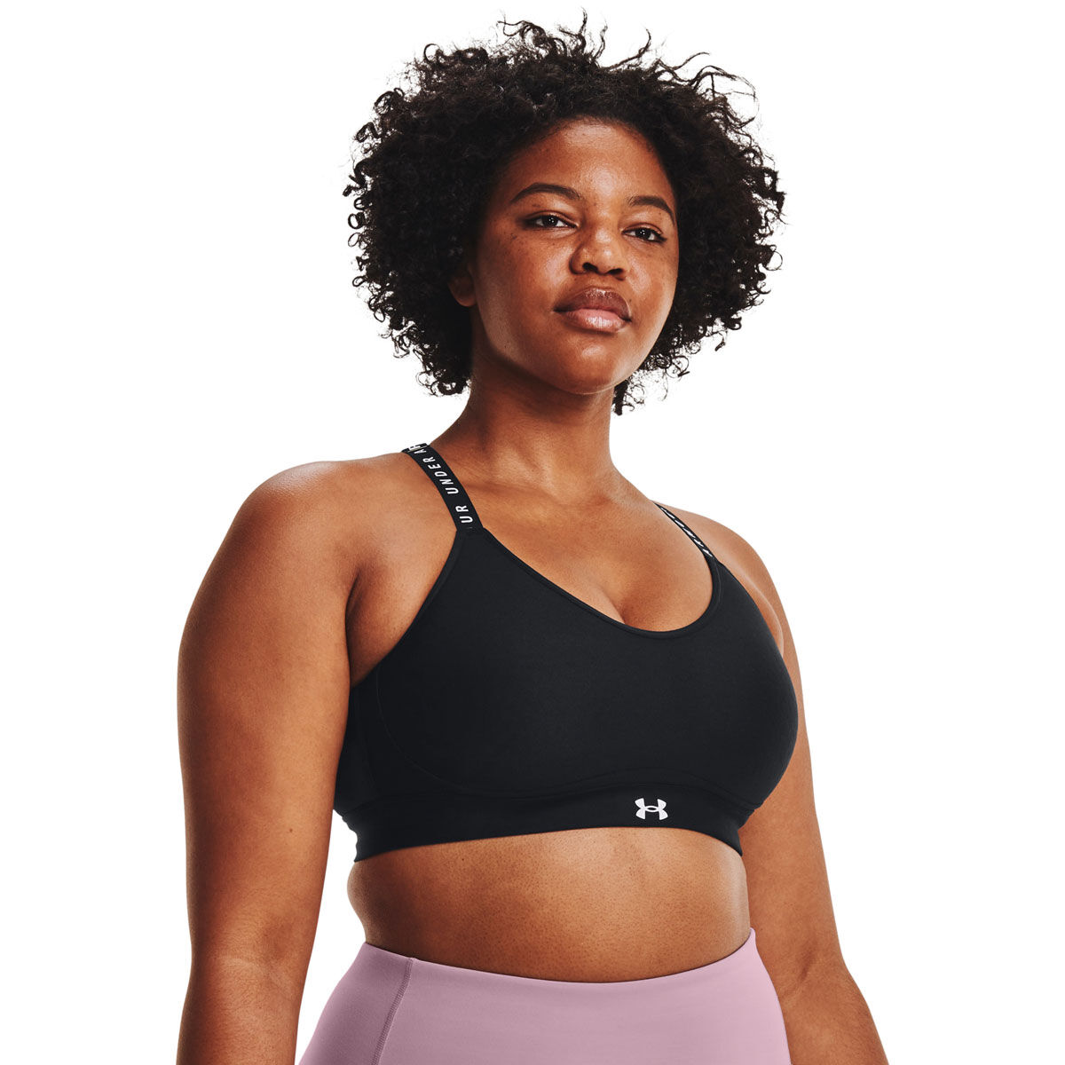 Under Armour Infinity Covered Low support sports bra in black