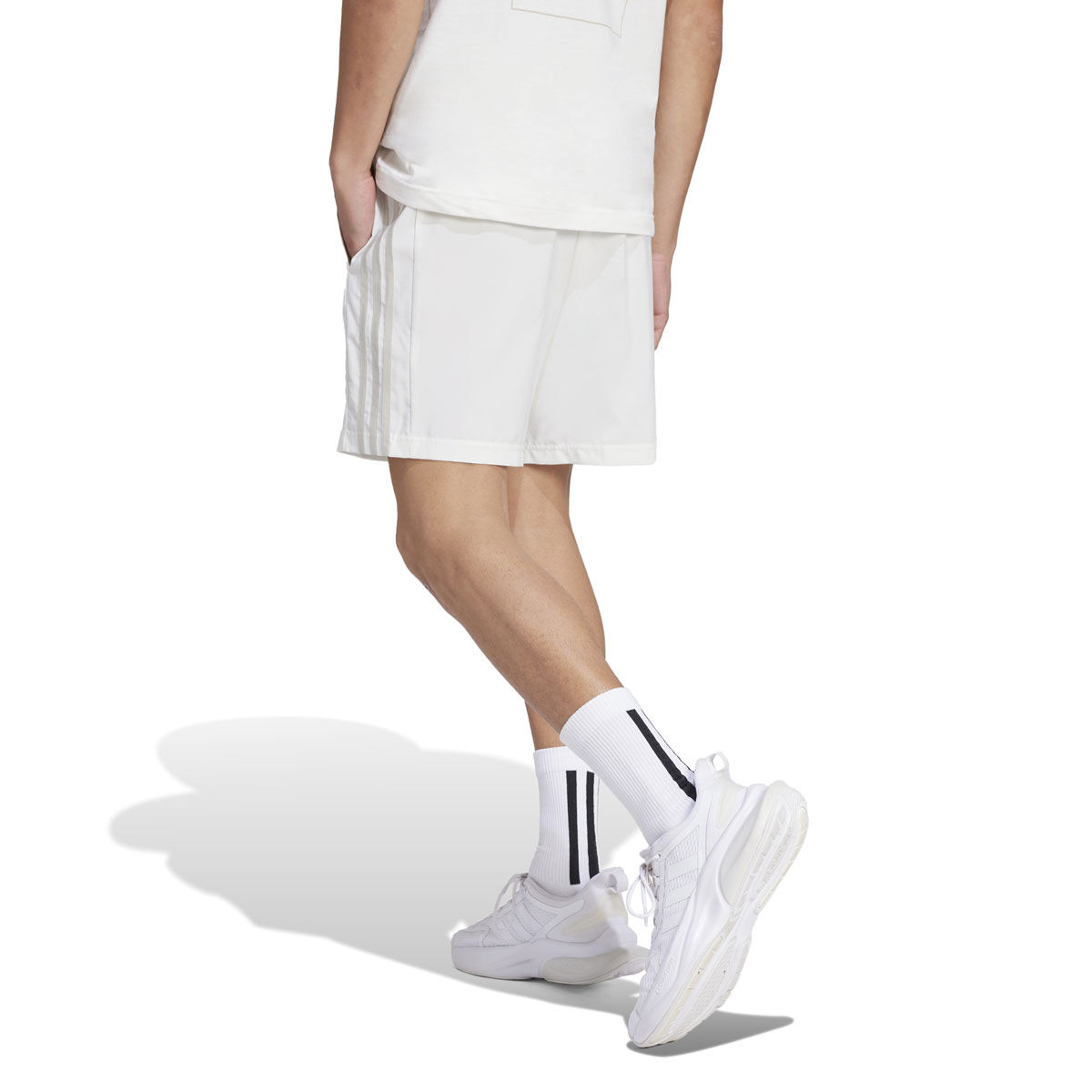 adidas Mens AEROREADY Essentials Chelsea 3-Stripes Shorts, White, rebel_hi-res