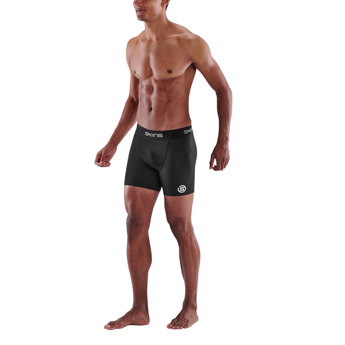 Skins Mens Series 5 Travel & Recovery 2-in-1 Shorts Tights (Black)