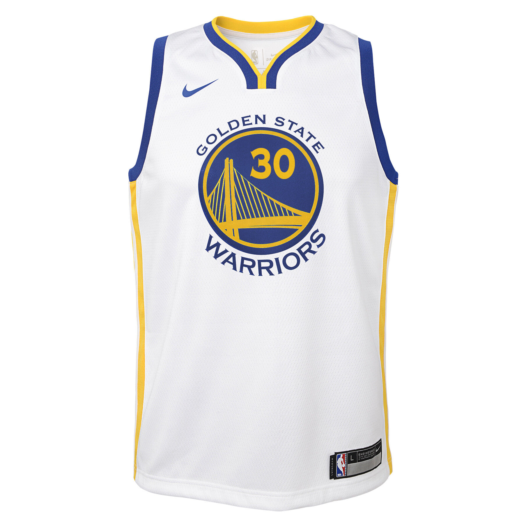 Stephen Curry Golden State Warriors White Gold & Black Gold Jersey - A