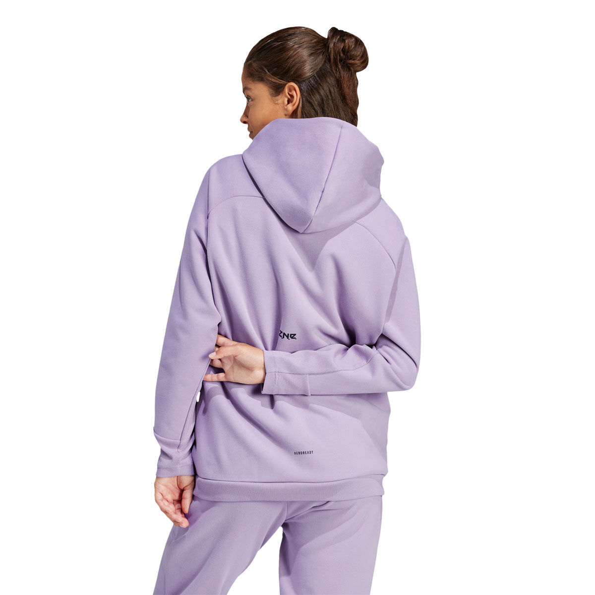 adidas Womens Z.N.E. Winterized Oversized Pullover Hoodie, Fig, rebel_hi-res