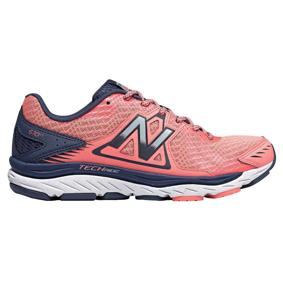 New Balance 670v5 Womens Running Shoes Coral / Black US 6.5 | Rebel Sport