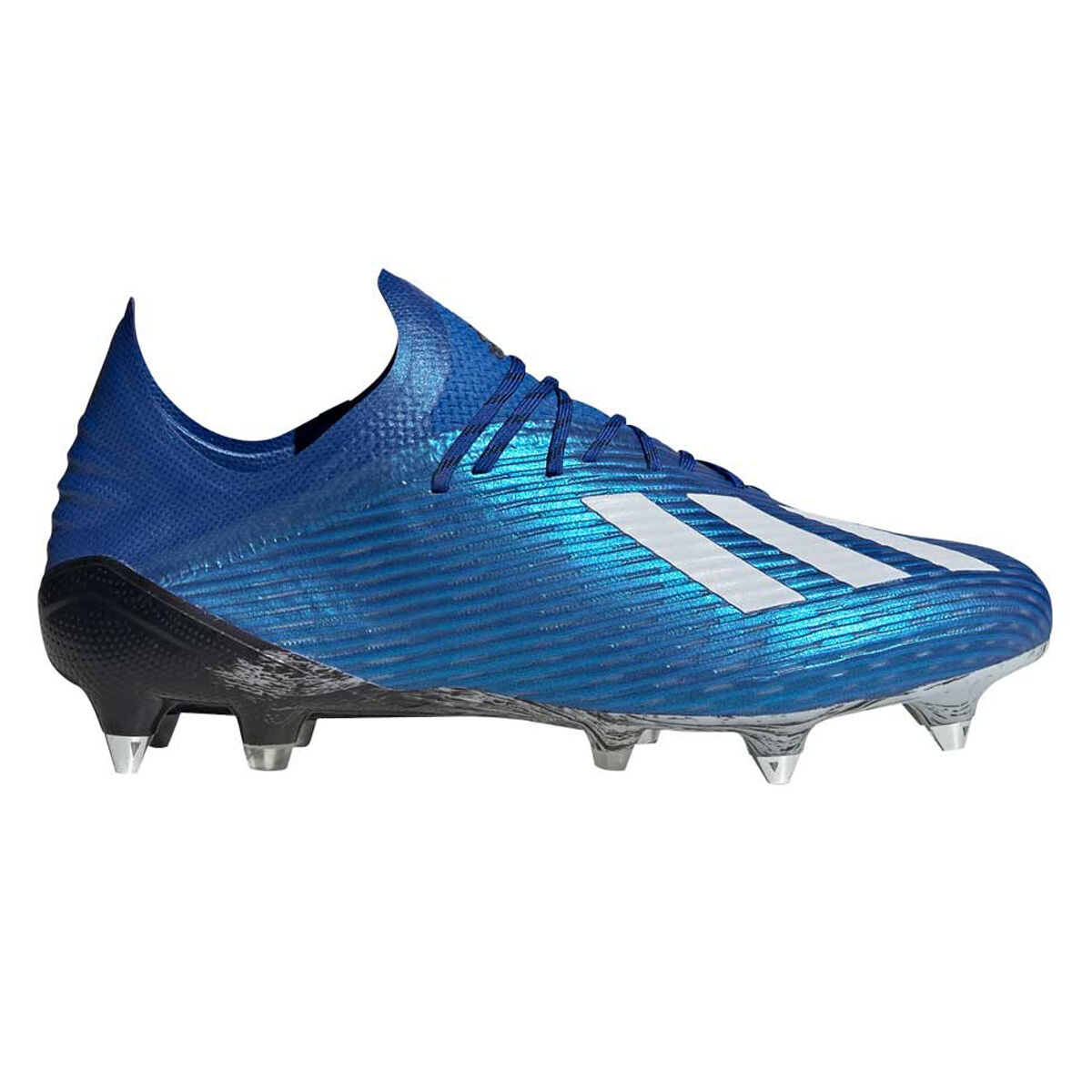 white and blue adidas football boots