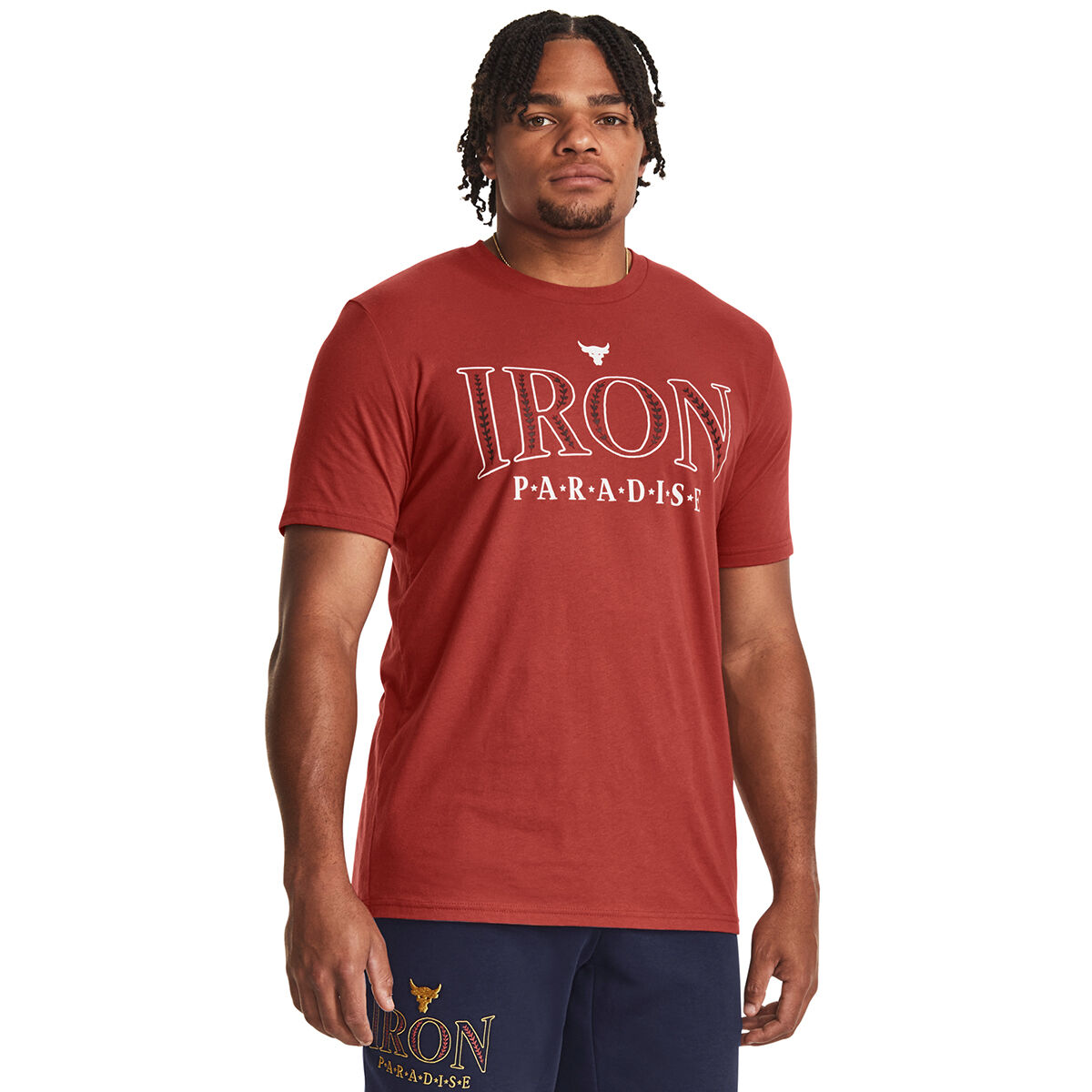 Under Armour Project Rock Mens Iron Paradise Tee | Rebel Sport