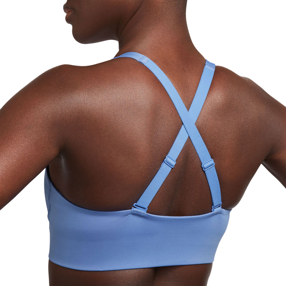 Nike Womens Indy Medium Support Padded Plunge Cutout Sports Bra Blue XXL