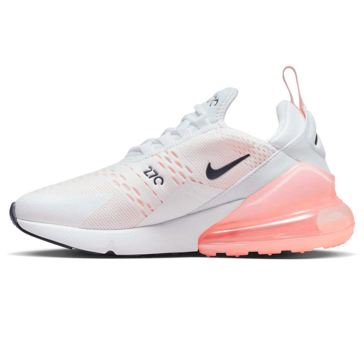 nike women's air max 270 shoes pink white blue