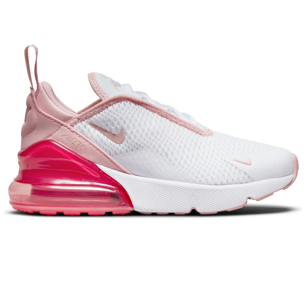 Nike Air Max 270 Kids Casual Shoes White/Pink US 3 | Rebel Sport