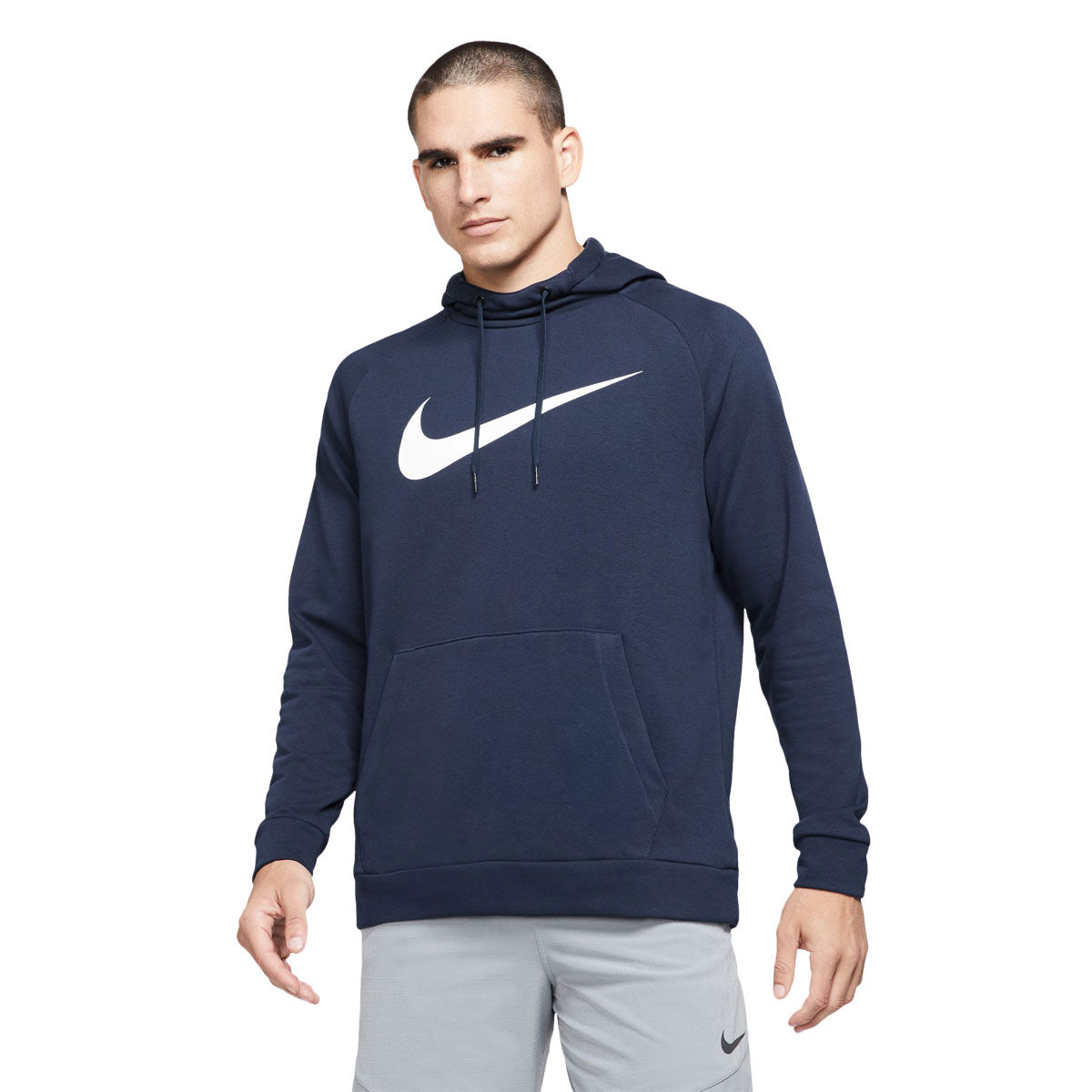 Nike Mens Dri- FIT Graphic Pullover Fitness Hoodie, , rebel_hi-res