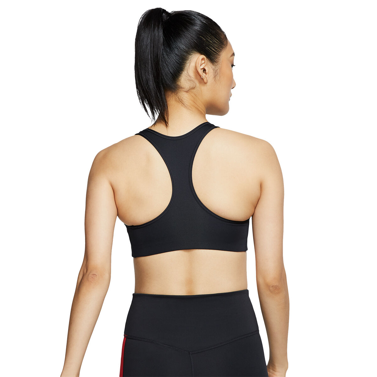 Nike Training swoosh medium support sports bra in grey