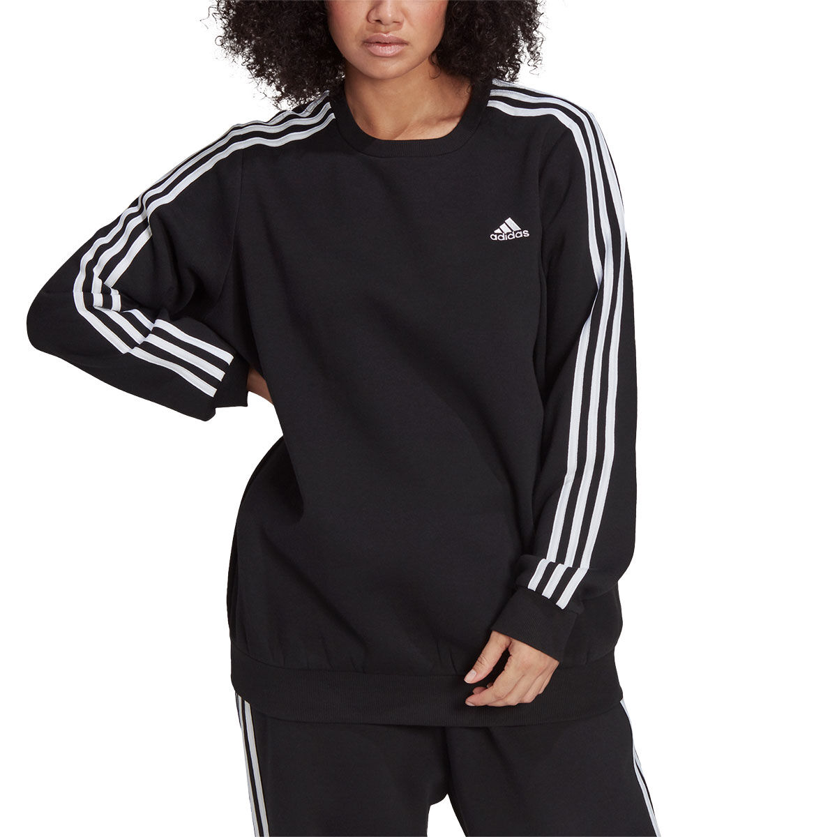 adidas 3 stripe sweatshirt women's