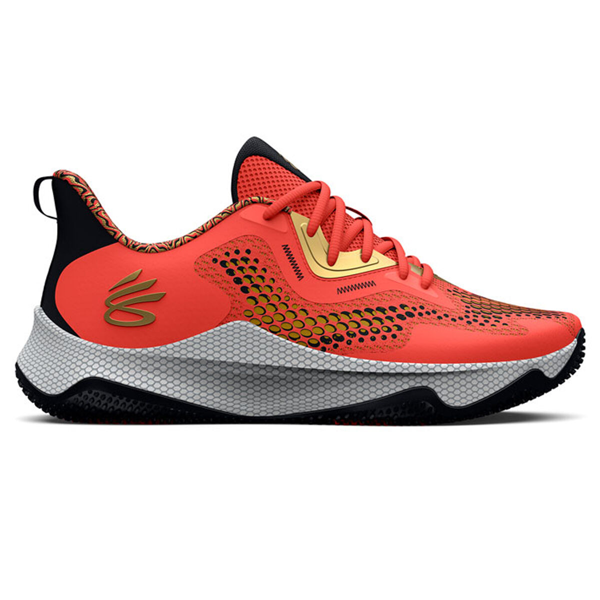 Under armour discount orange basketball shoes