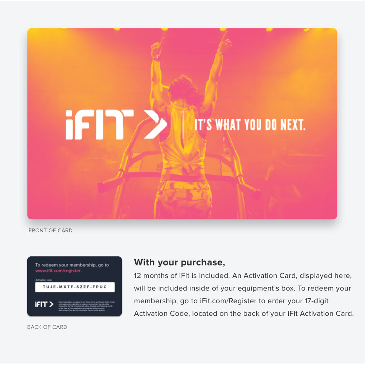add free ifit activation code to existing account