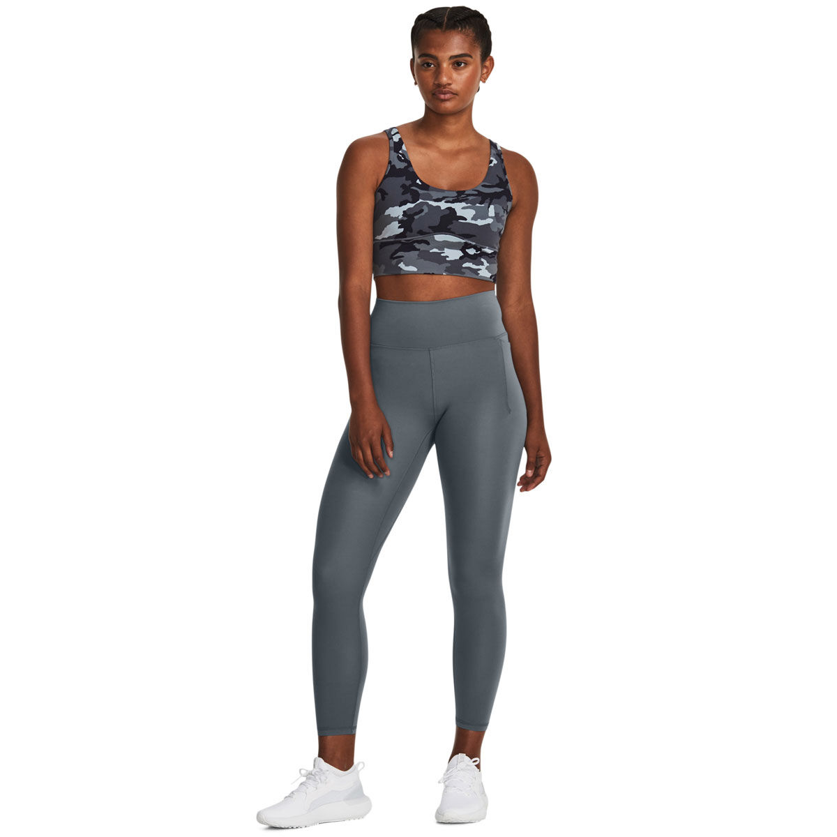 Under Armour Womens Meridian Ankle Tights, Grey, rebel_hi-res