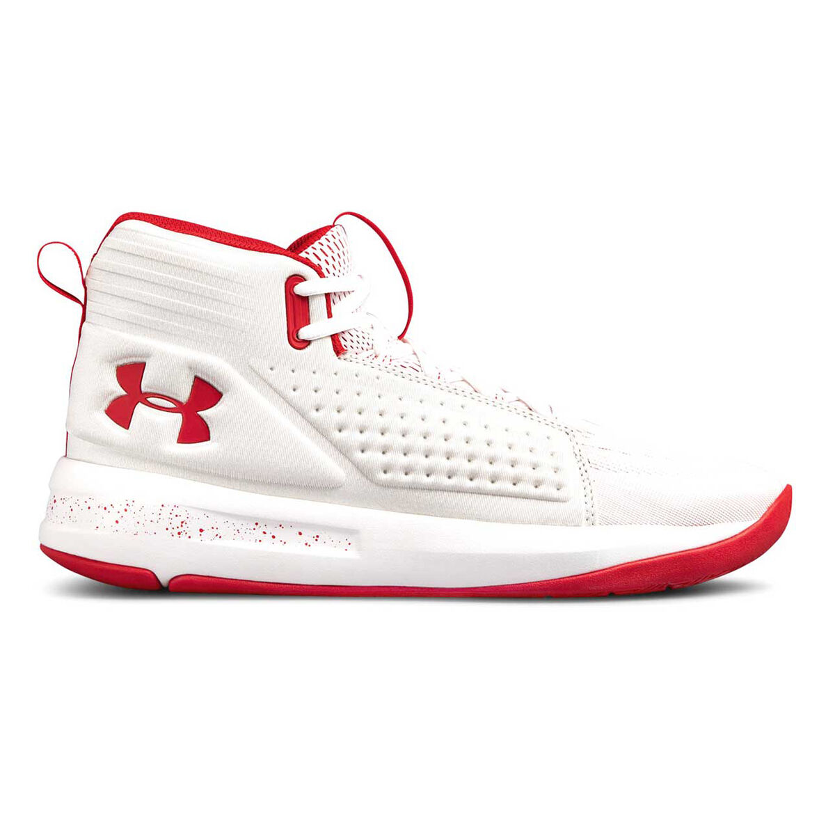 red and white under armour shoes