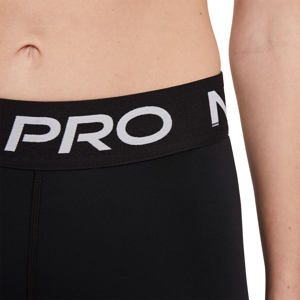 Nike Pro Womens 365 5 Inch Short Tights Black/White XS, Black/White, rebel_hi-res