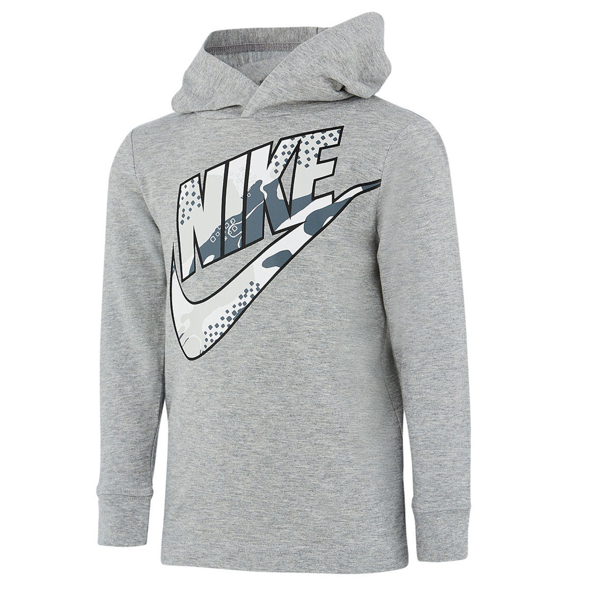 Nike Junior Boys Sportswear Club Camo Jersey Hoodie Grey 5 | Rebel Sport