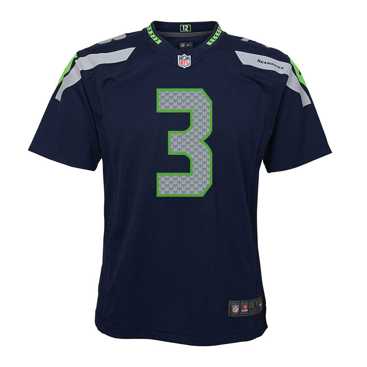 Men's Nike Russell Wilson Neon Green Seattle Seahawks Alternate Game Jersey