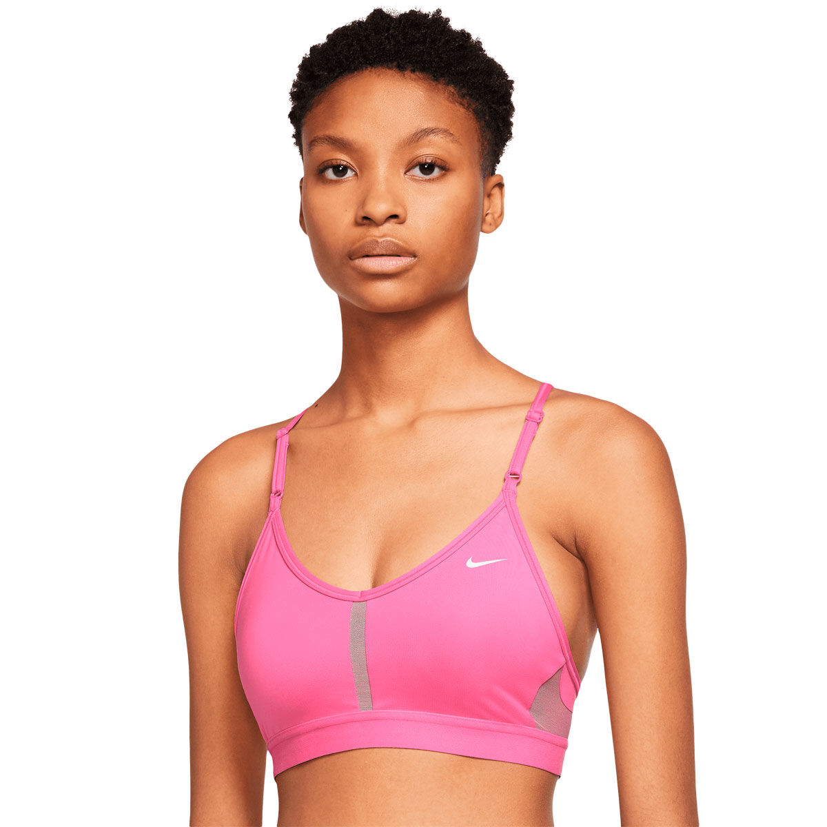 Nike Training Indy light support strappy sports bra in pink - ShopStyle