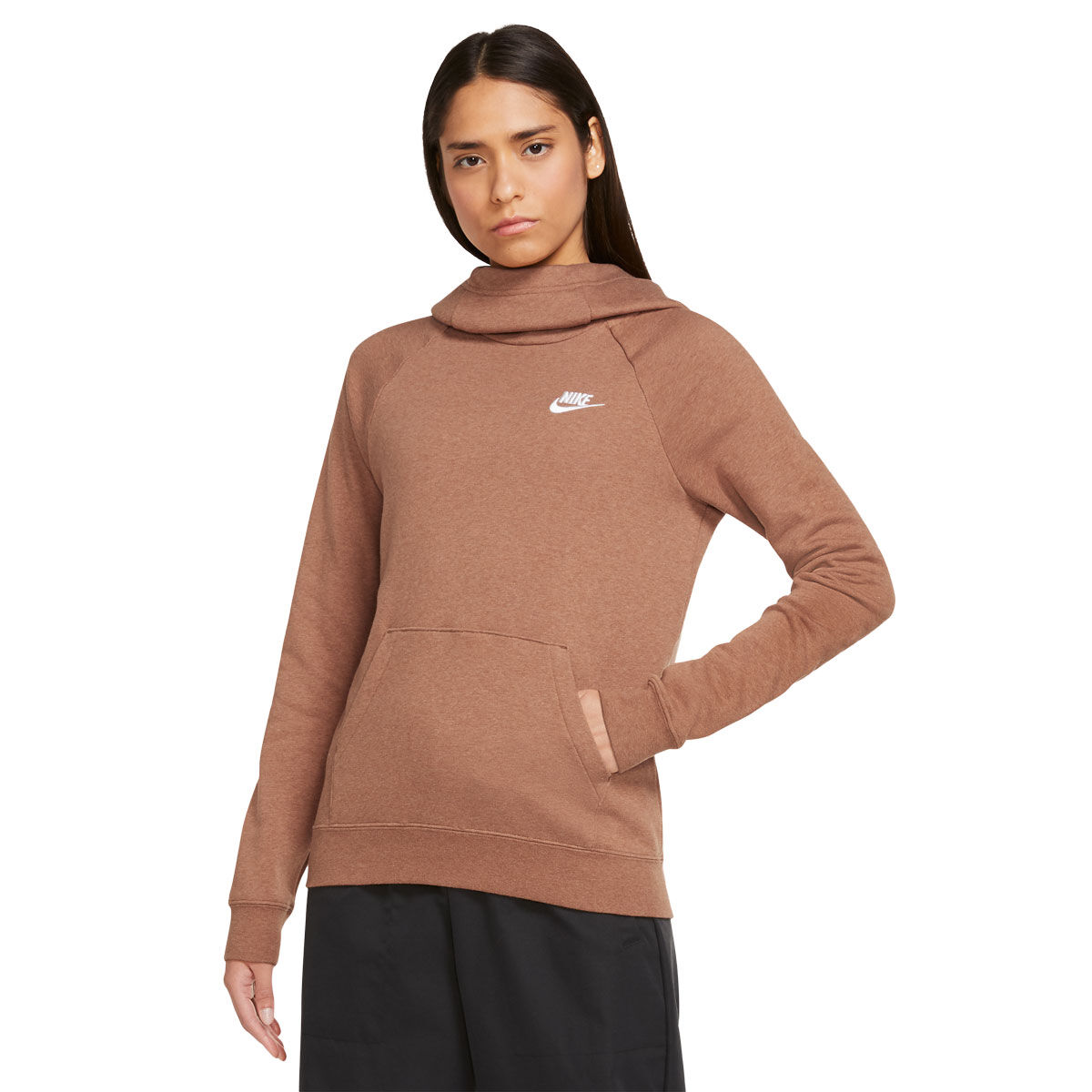 nike essential brown hoodie