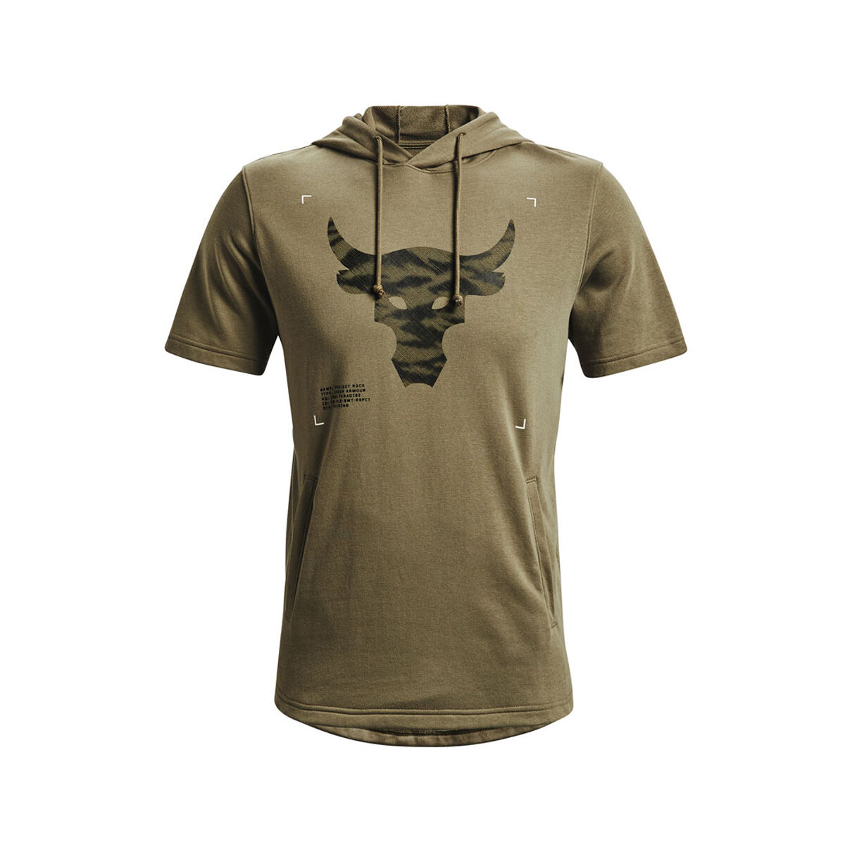 mens project rock short sleeve hoodie