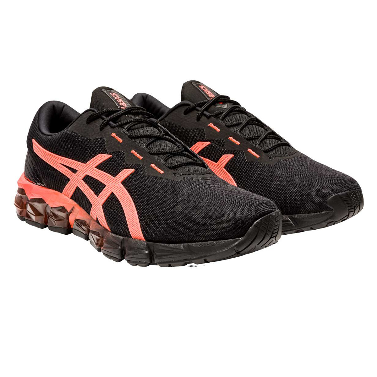 black and red asics