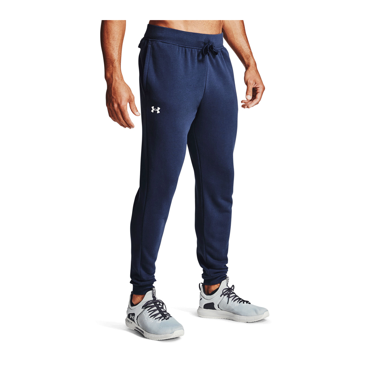 Under Armour Mens Rival Cotton Track Pants Navy 3XL | Rebel Sport
