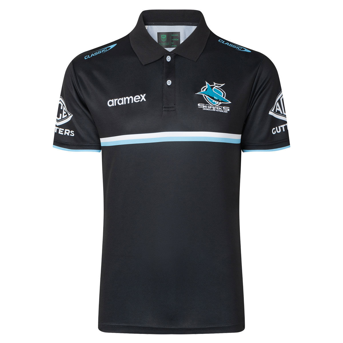 Cronulla-Sutherland Sharks 2023 Mens Media Polo Black S | Rebel Sport