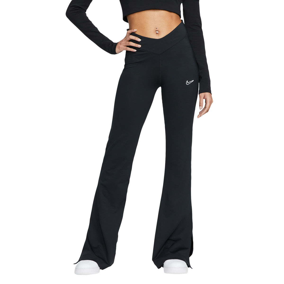 Nike Dri-Fit Leggings Women's XSS Black Flare Active Gym Yoga Pants RN  56323