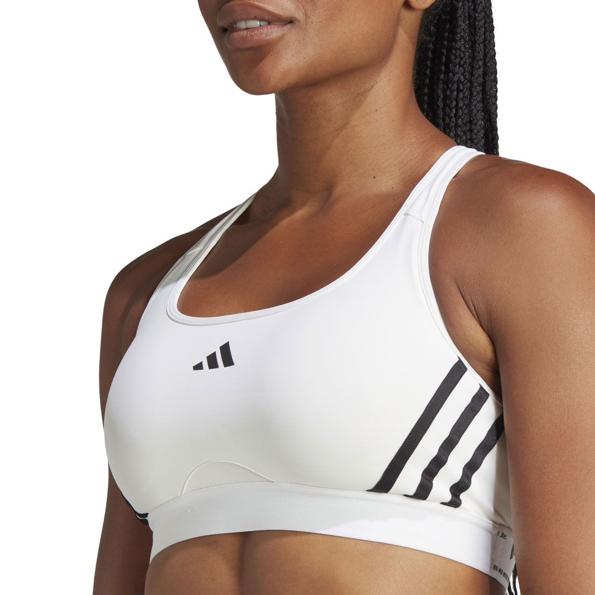 Adidas Womens adidas Techfit PWI Bra - Womens White/Black Size M